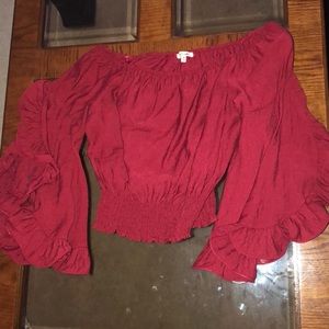 Off the shoulder Crop top